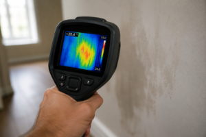 Thermal imaging moisture detection tool