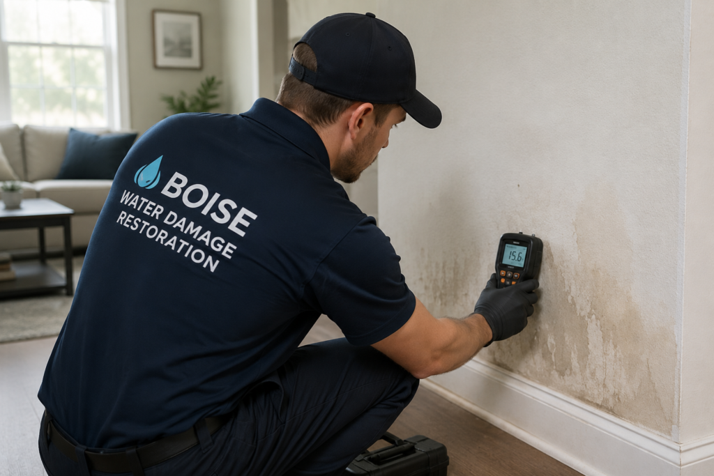 Water damage inspection Boise home