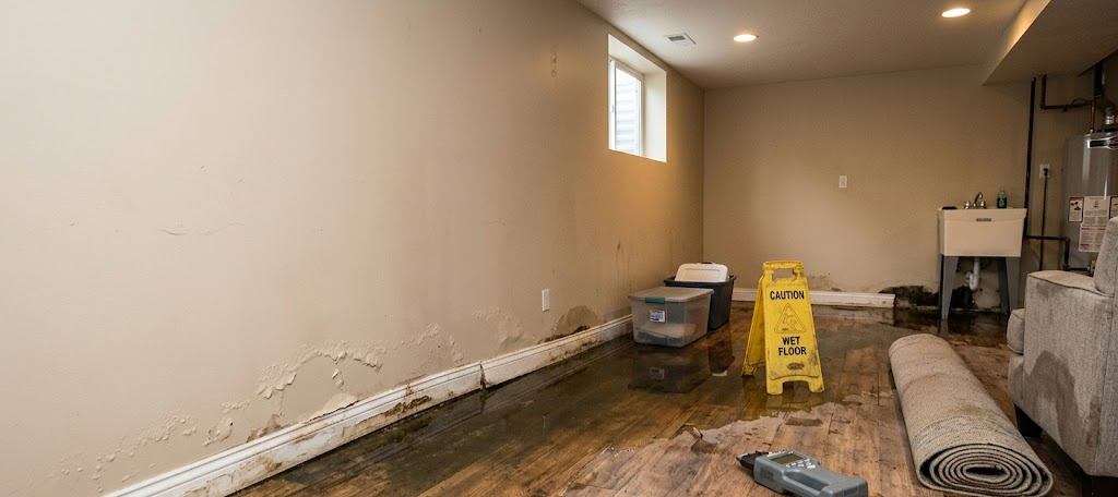 Sewage backup damage in Boise home basement